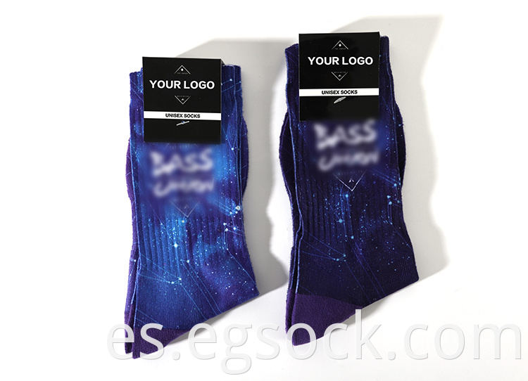 Printed Cushion Galaxy Socks